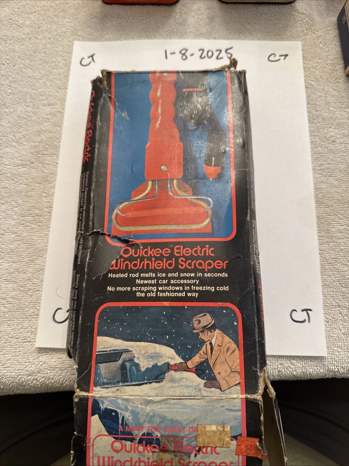 Vintage NOS Quickee Electric Windshield Ice Scraper 1972 Dynamic Classics 12V