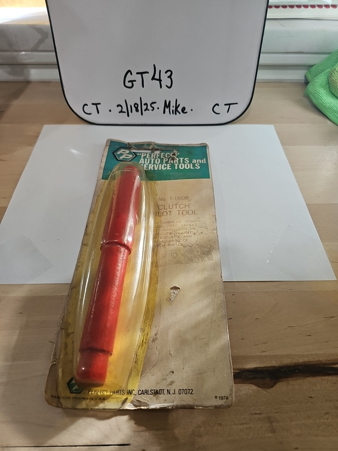 Vintage Perfect Parts Specialty Clutch Pilot Hand Tool ( T-160B ) NOS