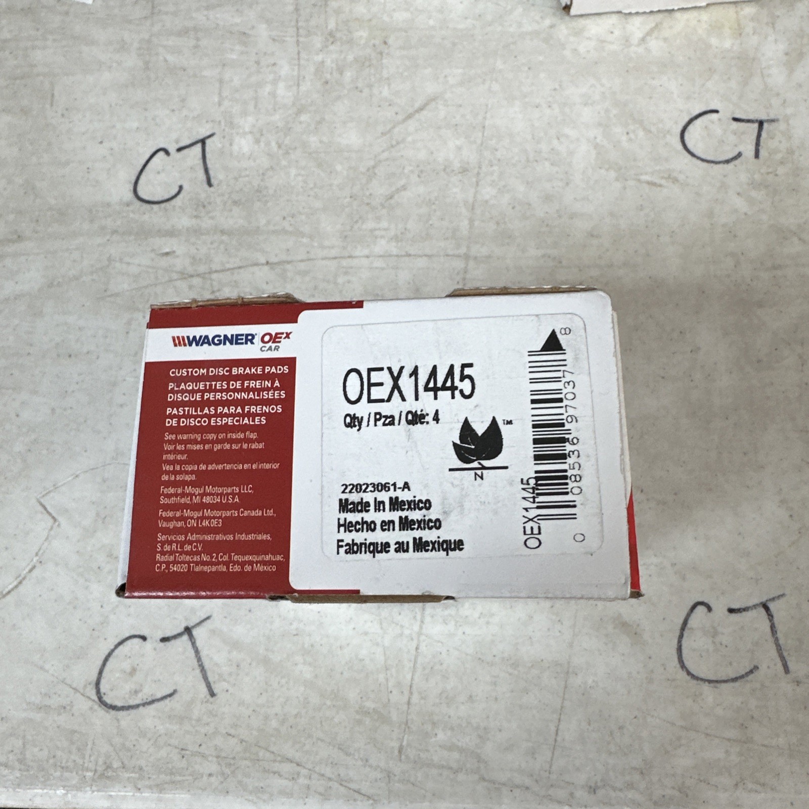Wagner OEX1445 Ceramic Disc Pad Set - Image 3