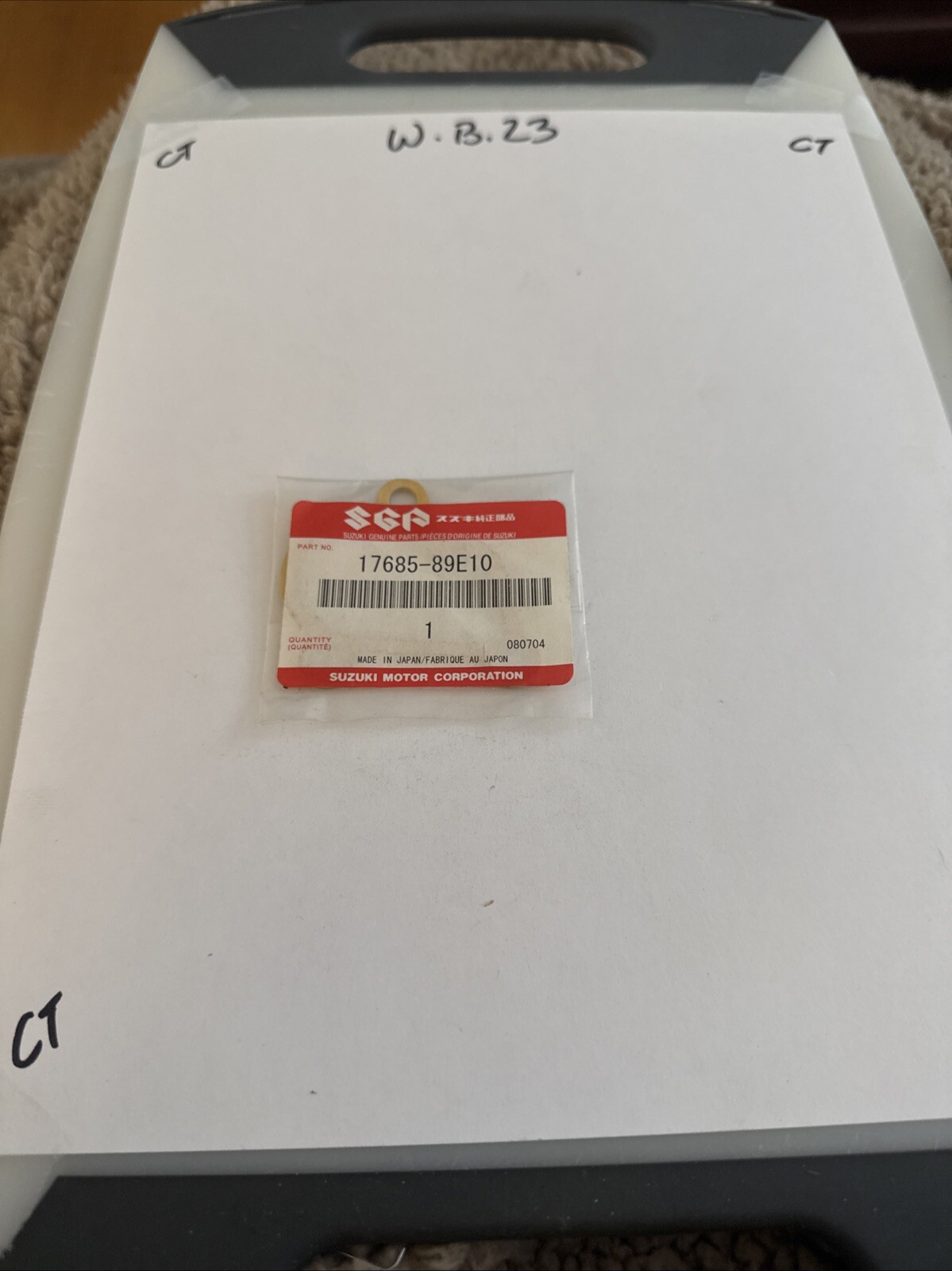 Z11 Suzuki Marine 17685-89E10 Thermostat Cover Gasket OEM New Factory Boat Parts