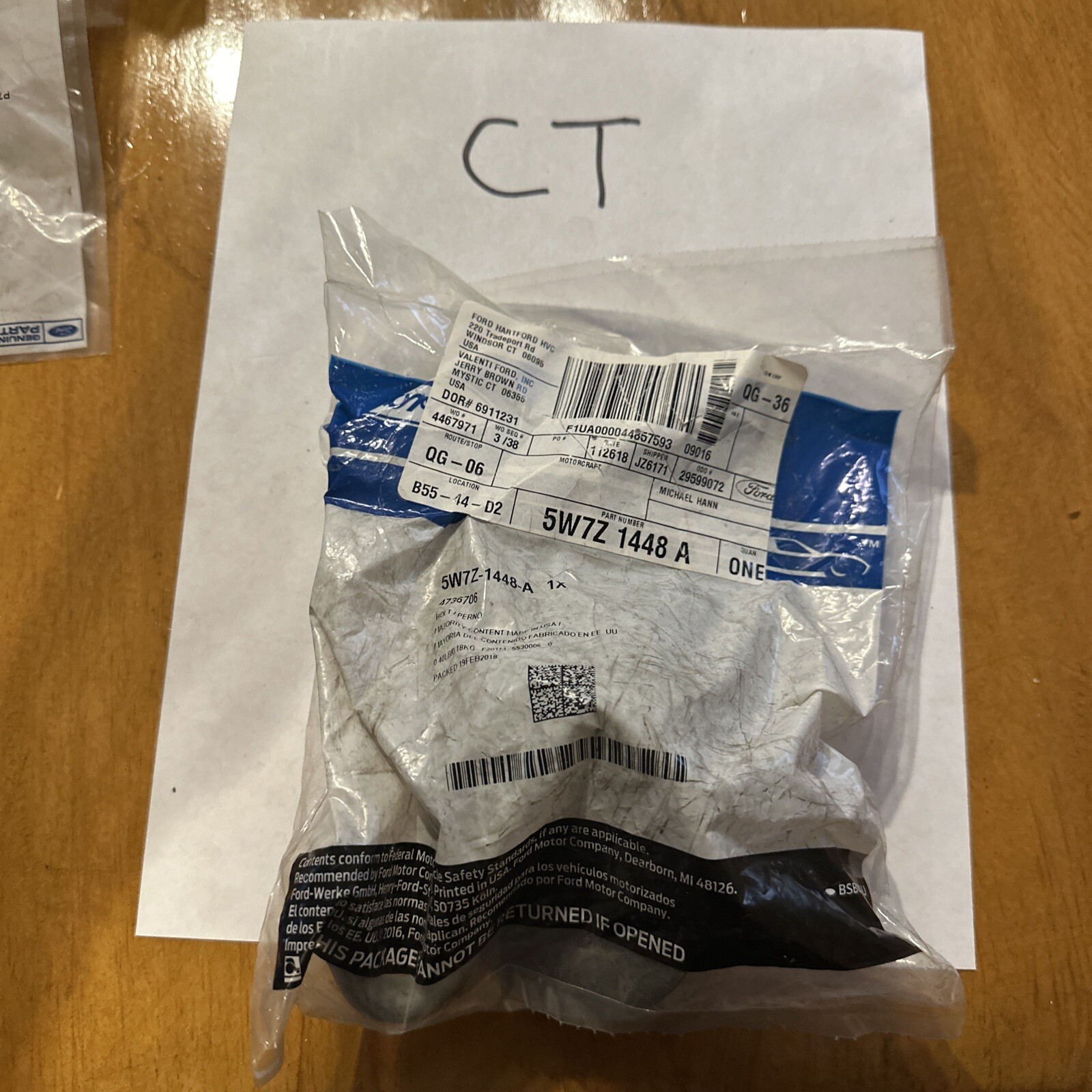 03-2011 CROWN VIC MARQUIS MARAUDER TOWN CSPARE TIRE HOOK HOLD DOWN 5W7Z1448A NEW