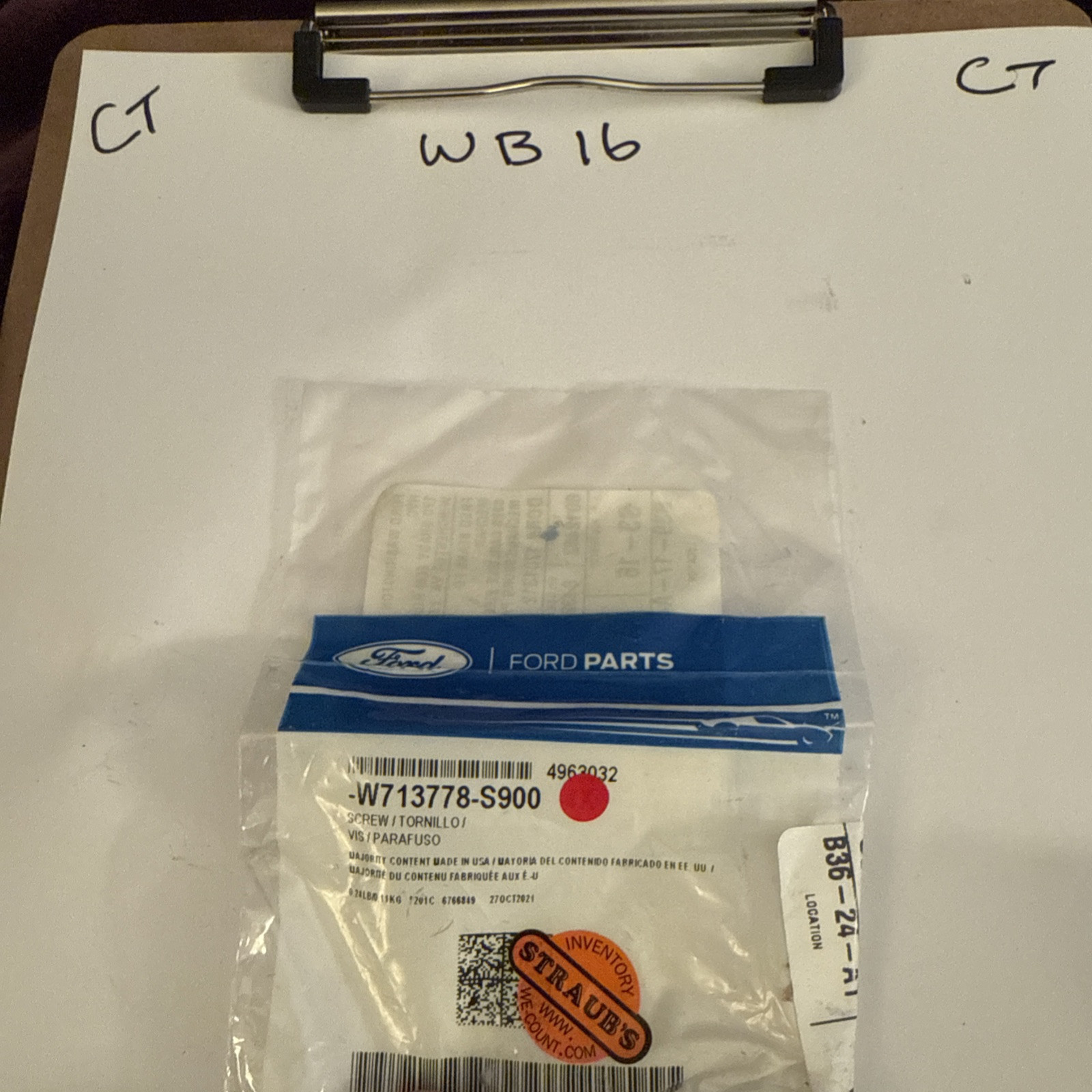 (1) FORD OEM Lock -Rear Door-Door Check Bolt W713778S900 Sold Individually