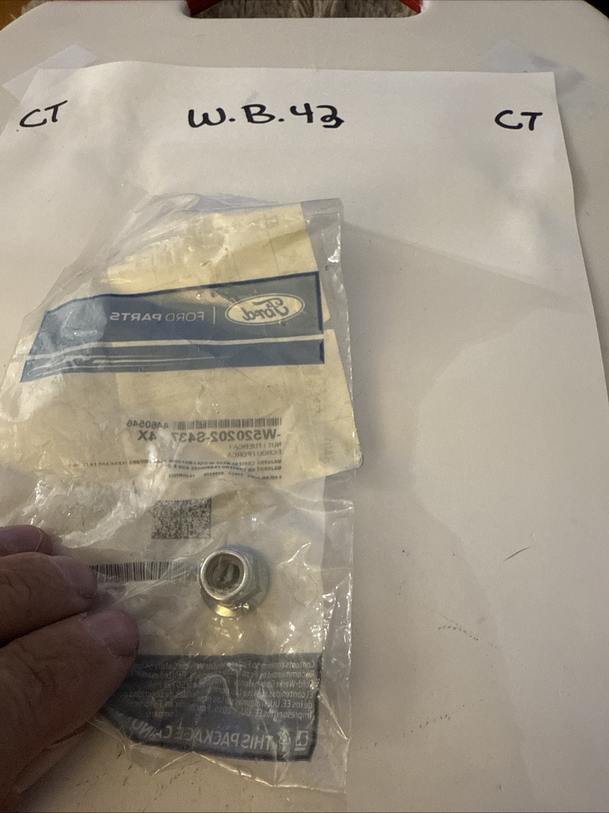 (1) Genuine Ford OE Nut - Hex. - Flanged W520202S437 Sold Individually - Image 3