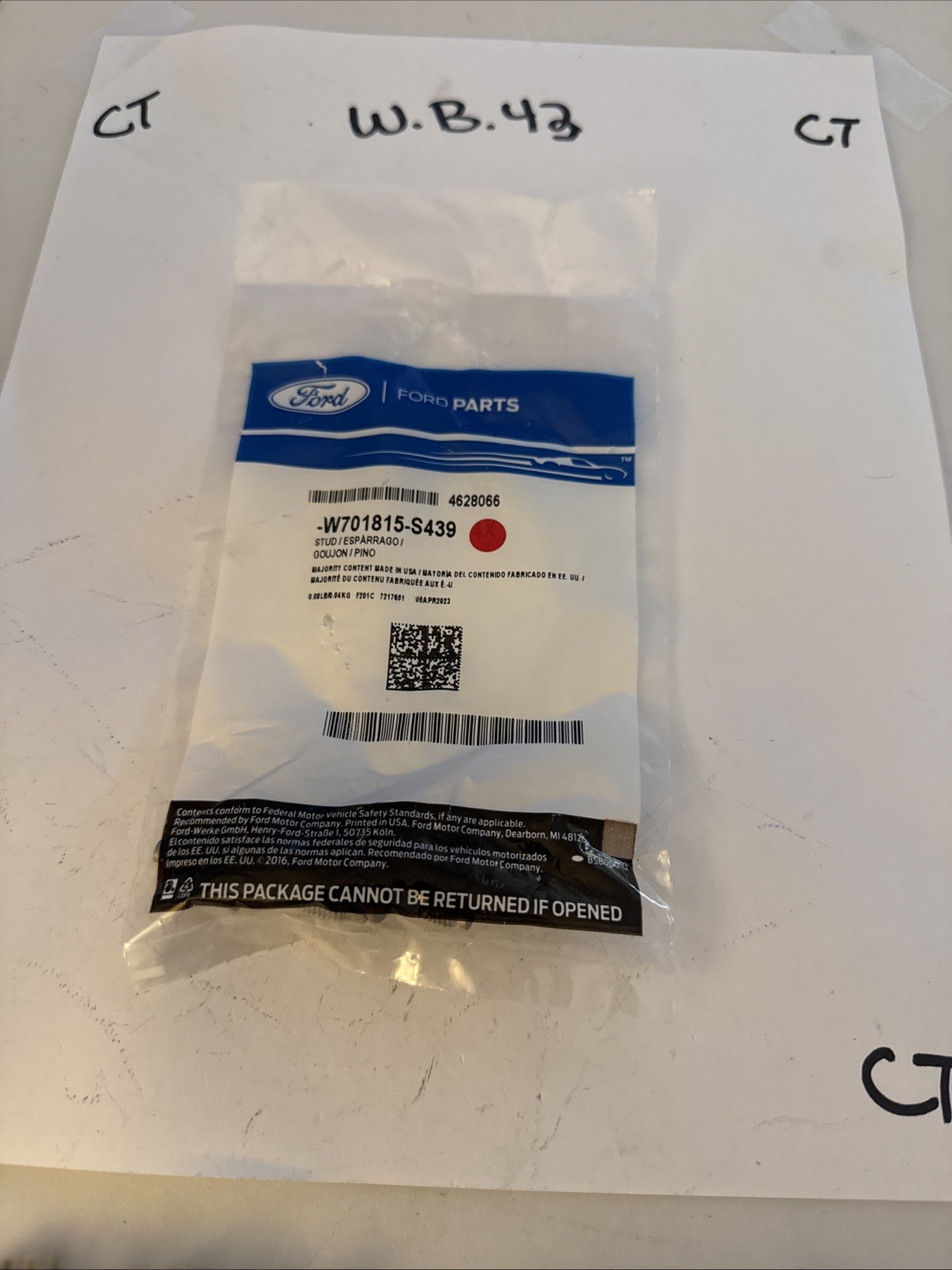 (1) Genuine Ford Radiator Mounting Studs W701815-S439 Sold Individually