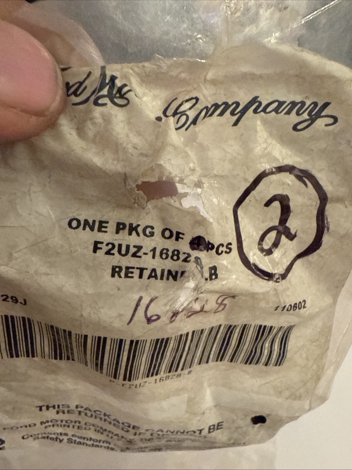 (1) New OEM Ford F2UZ-16828-B Hood Support Rod Clip NOS Sold Individually. - Image 3