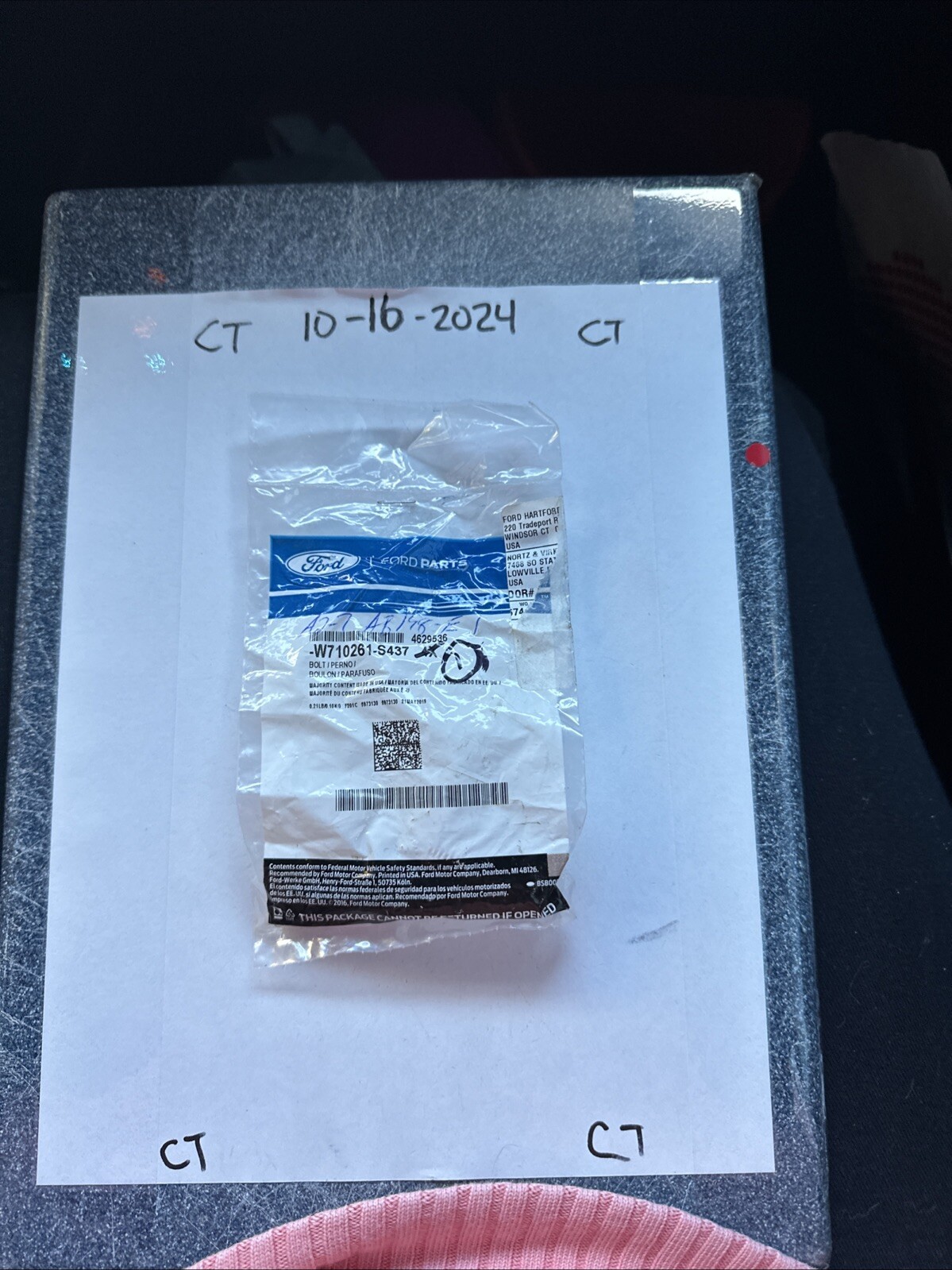 (1 )OEM Genuine Ford Bolt W710261-S437