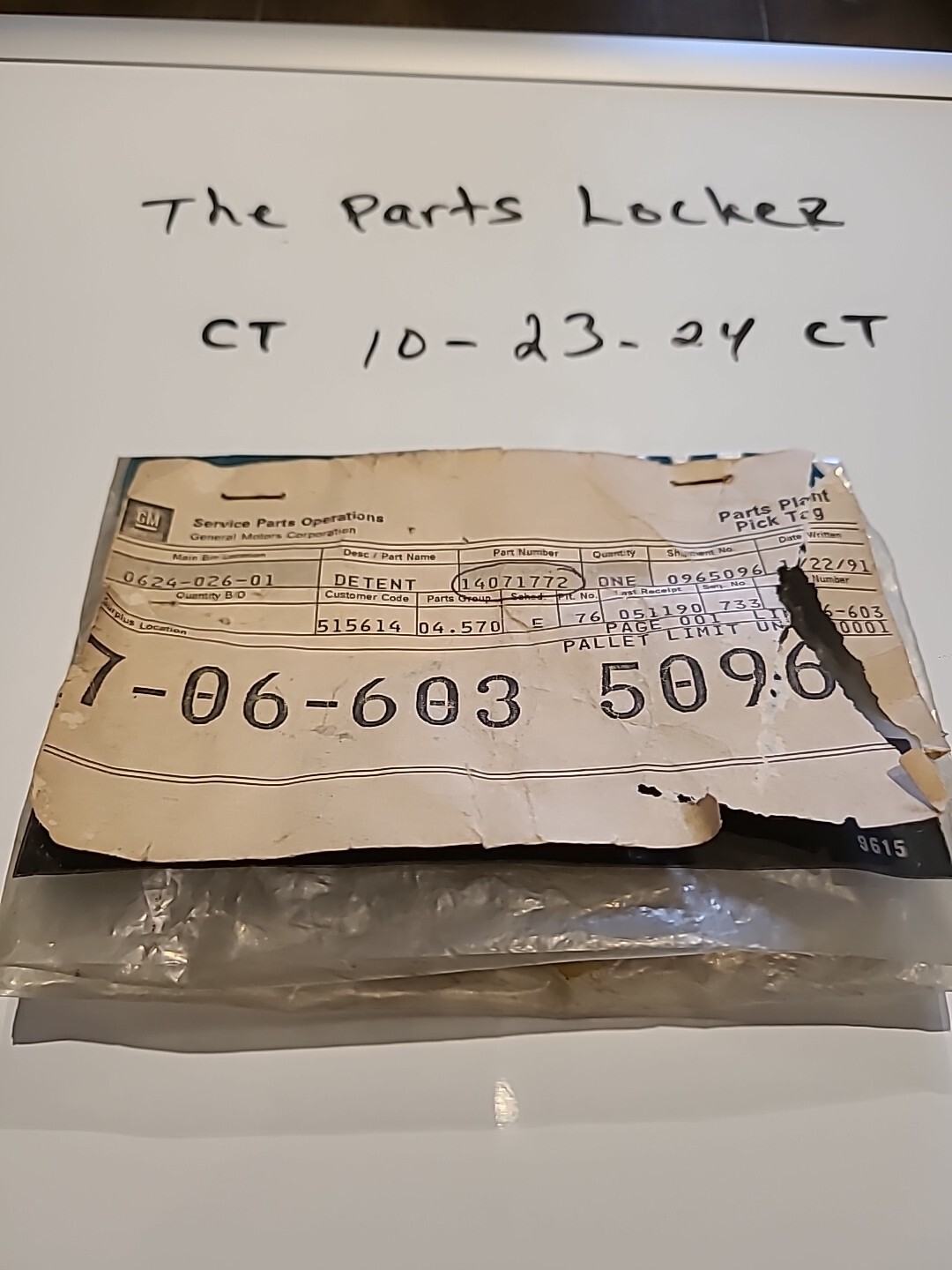 14071772 RETAINER General Motors GM