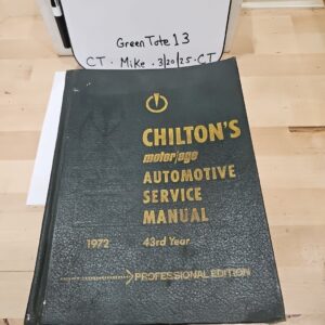 1972 Chilton's Motor / Age Automotive Service Manual 43rd Year