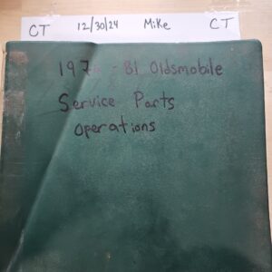 1976-81 Oldsmobile Service Parts Operations Manual