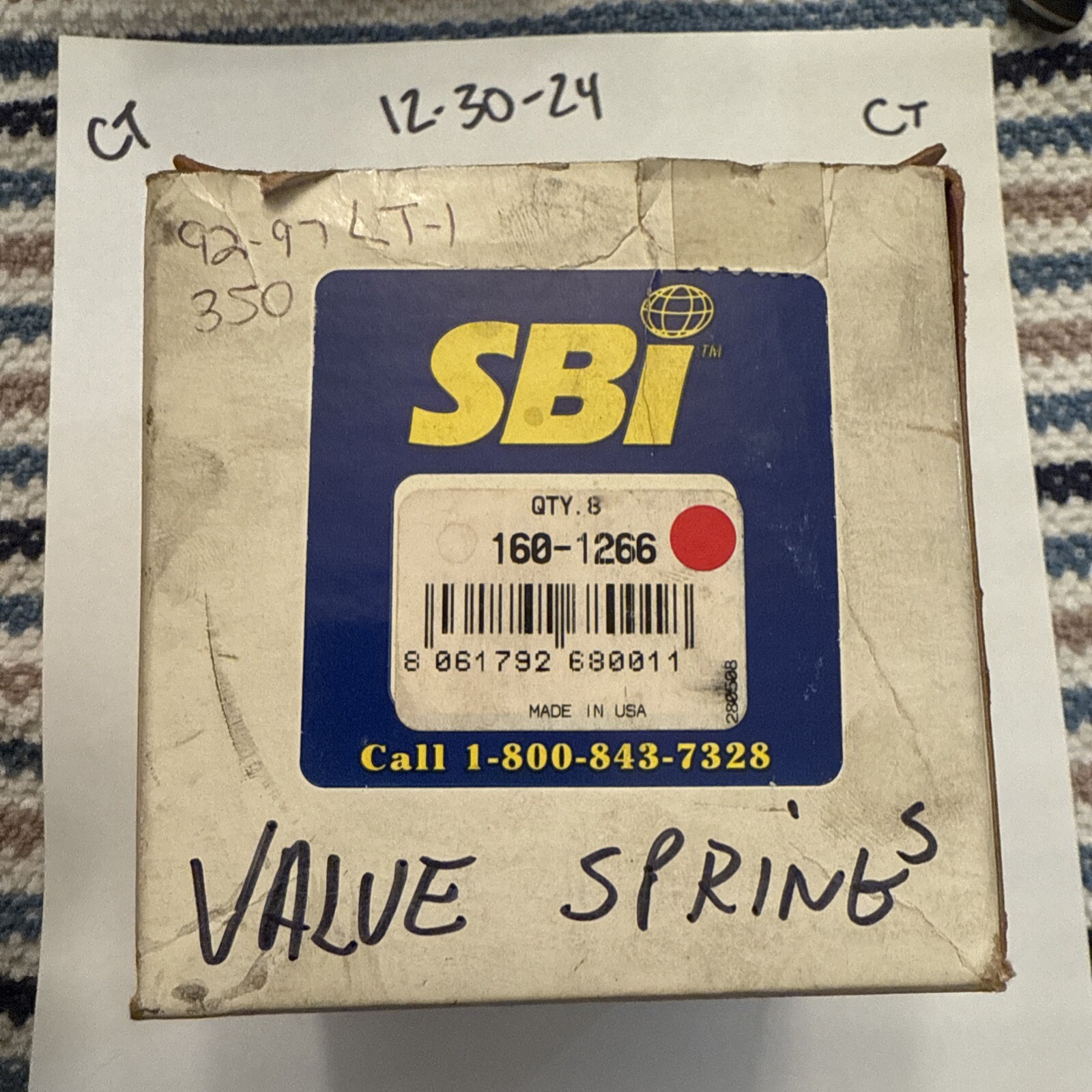 1994 - 2014 Chevy 4.3L VORTEC V-6 Engines Valve Spring Set Of 8 SBI 160-1266 - Image 3