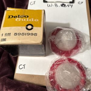 (2) Genuine Gm Nos OEM 1961 Tail light Lens with Back up NOS 5951995 Delco Guide
