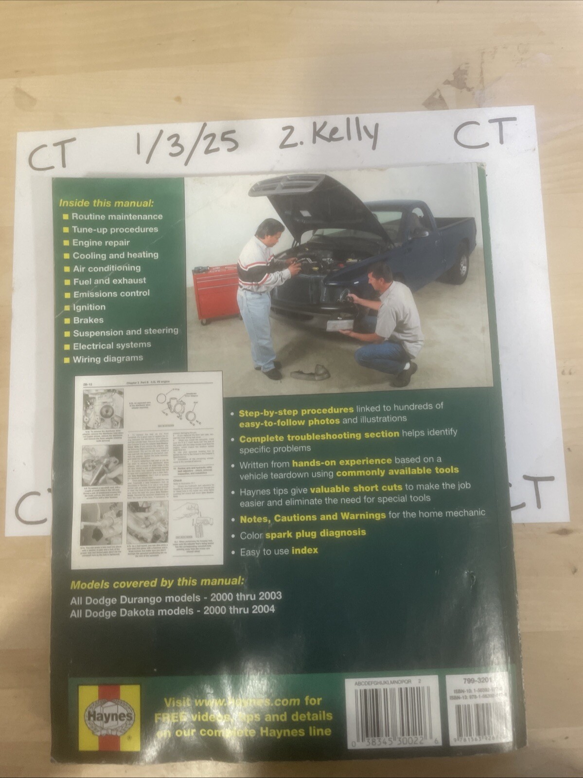 2000 - 2004 Dodge Durango & Dakota Pickups Haynes Service Repair Manual 30022 - Image 3