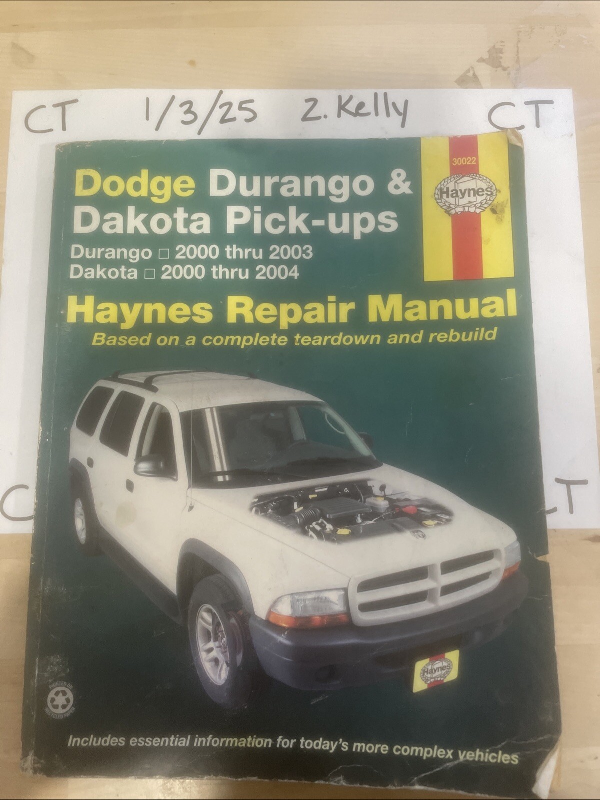2000 - 2004 Dodge Durango & Dakota Pickups Haynes Service Repair Manual 30022