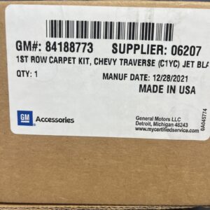 2018-2023 Chevrolet Traverse Front Carpet Floor Mats 84188773 Black OEM GM