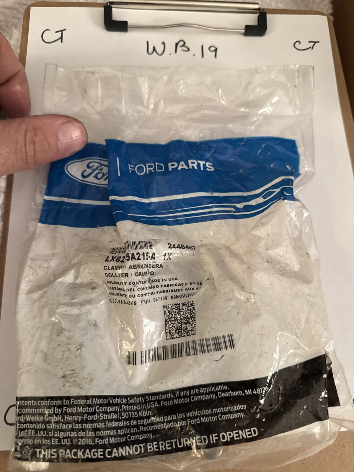 2020-2022 Ford Exhaust Clamp LX6Z5A215A OEM