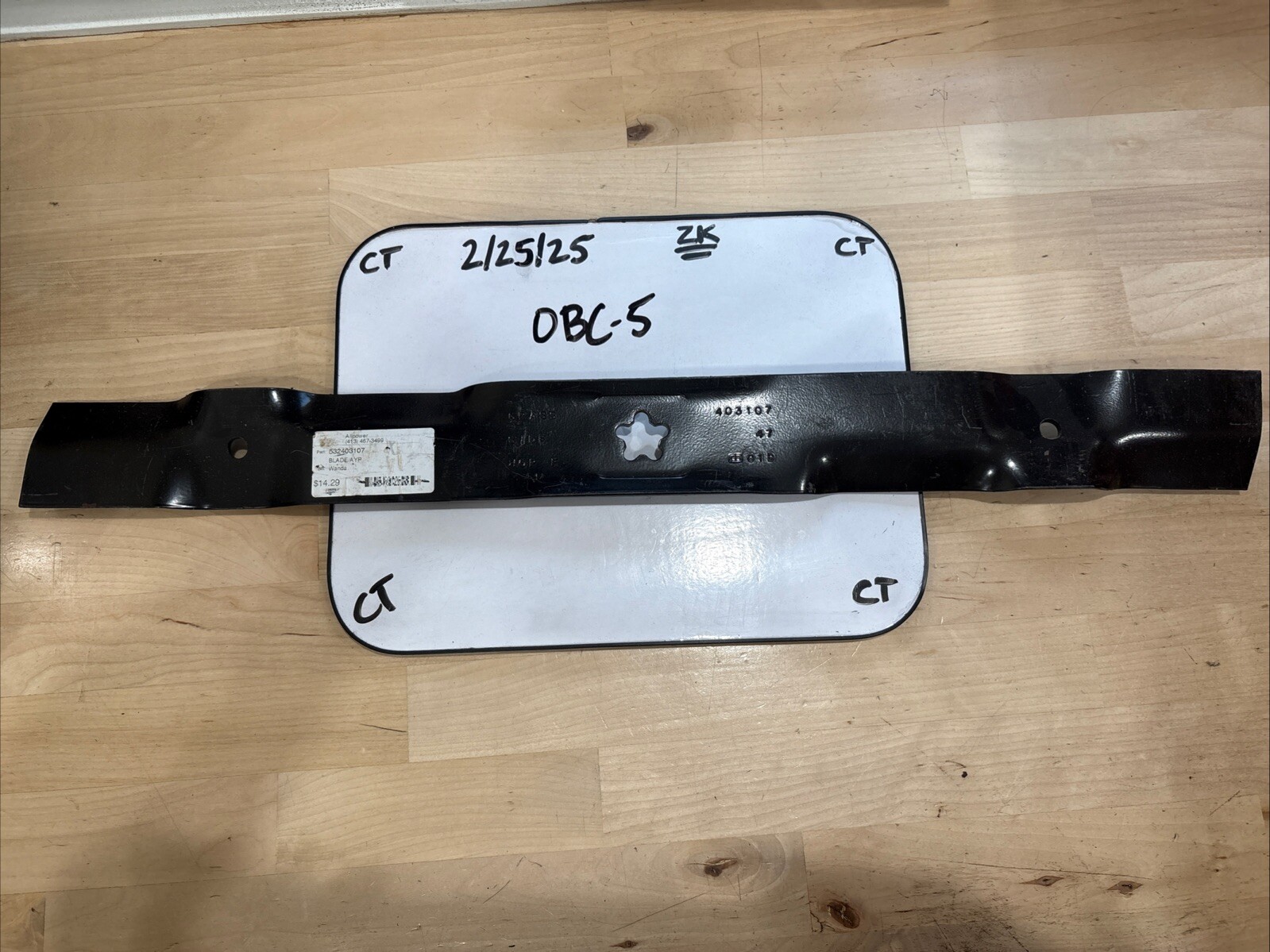 23" x 5 Point Star Heavy Duty Blade AYP Husqvarna 532403107