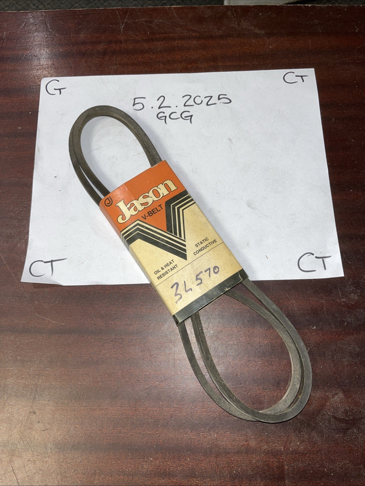 3L570 V BELT JASON INDUSTERIAL, 3/8" X 57"