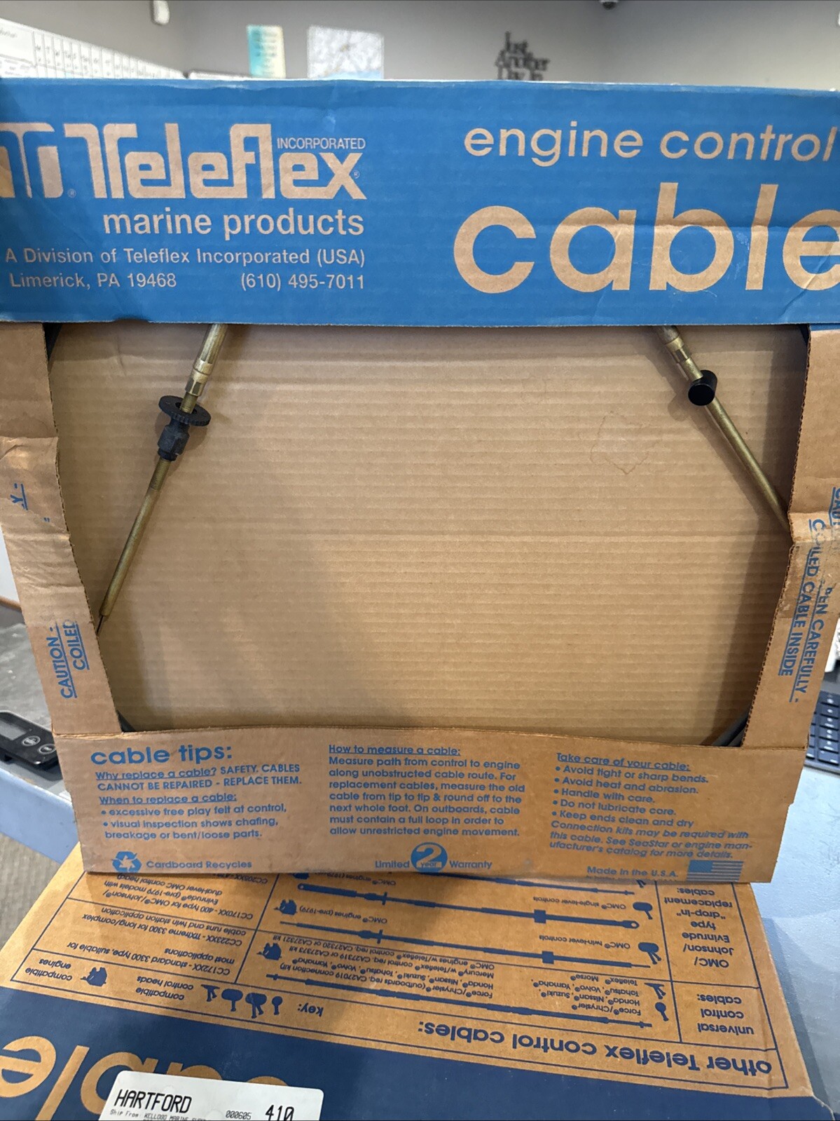 A1 Teleflex CC17011 400 Control Cable Assembly 11ft OEM New Factory Boat Parts