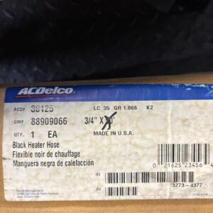 ACDelco 30125 Professional Black Heater Hose Sold In 5 Foot Lengths