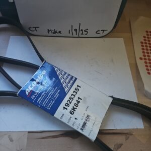 ACDelco V-Ribbed Belt GM Model #19253351, OEM for GM, ACD Model #6K841, NEW