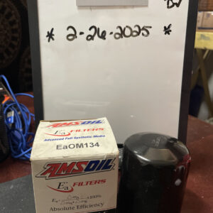 AMSOIL Oil Filter EAOM134 (3/4 underneath) Motorcycle