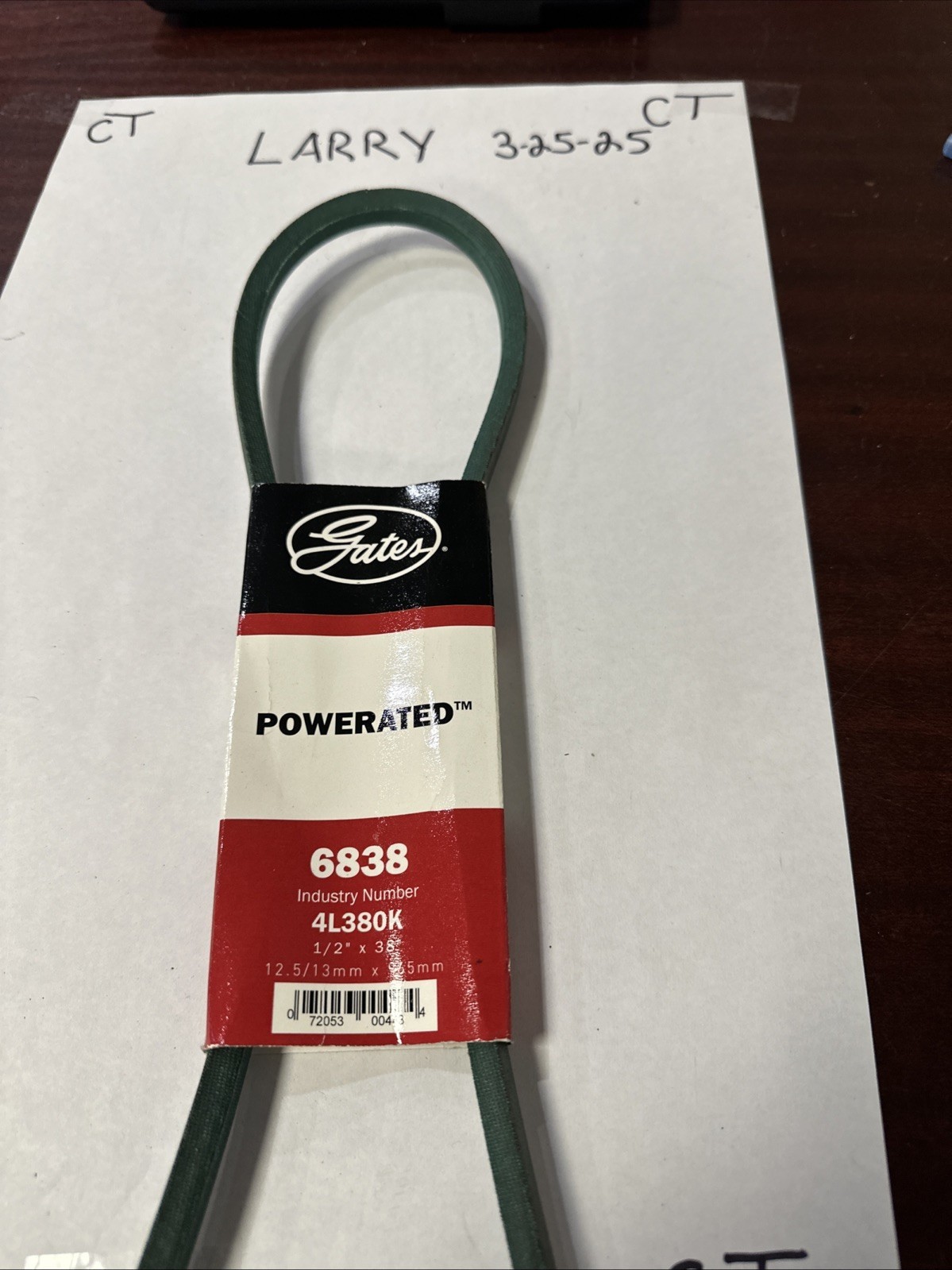 Accessory Drive Belt-FHP Medium Horse-Power V-Belt Gates 6838