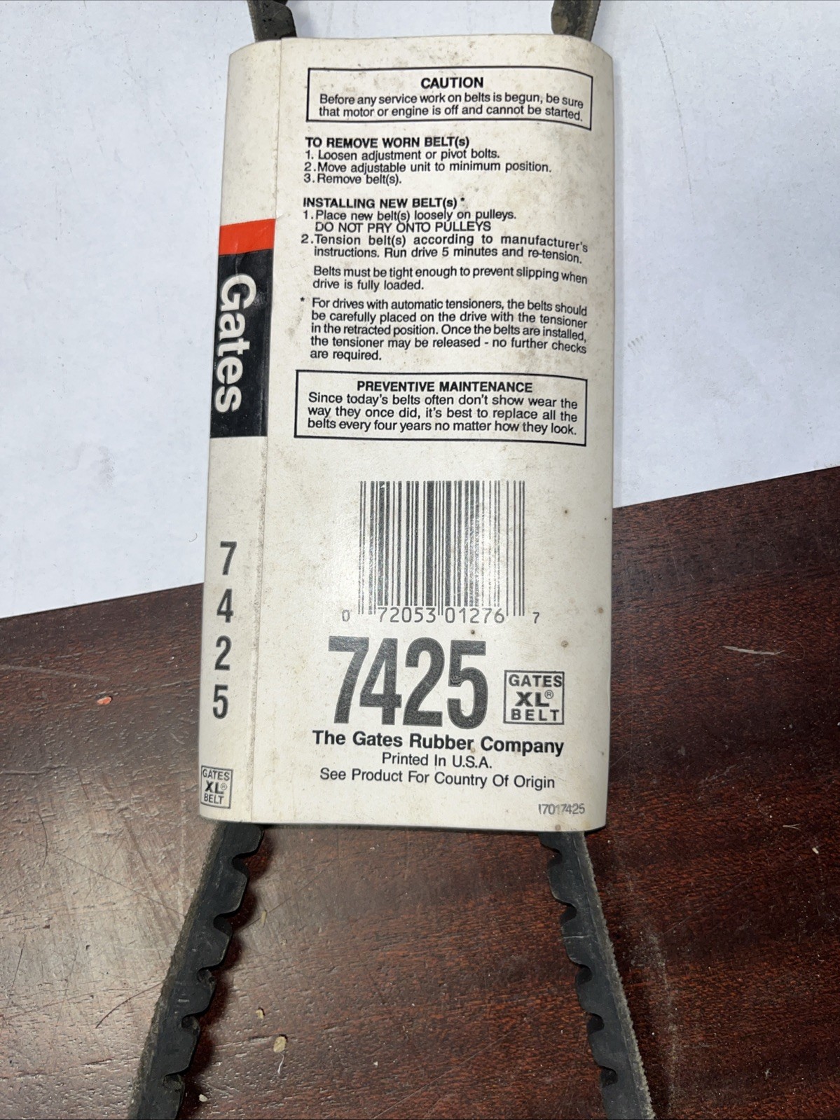 Accessory Drive Belt-High Capacity V-Belt(Standard) Gates 7425 - Image 4