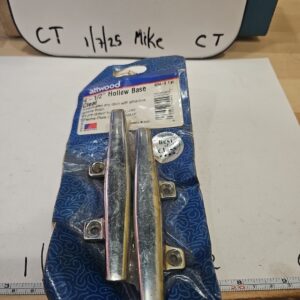 Attwood 4 1/2" Hollow Base Chrome Boat Cleat 1 Pair NEW