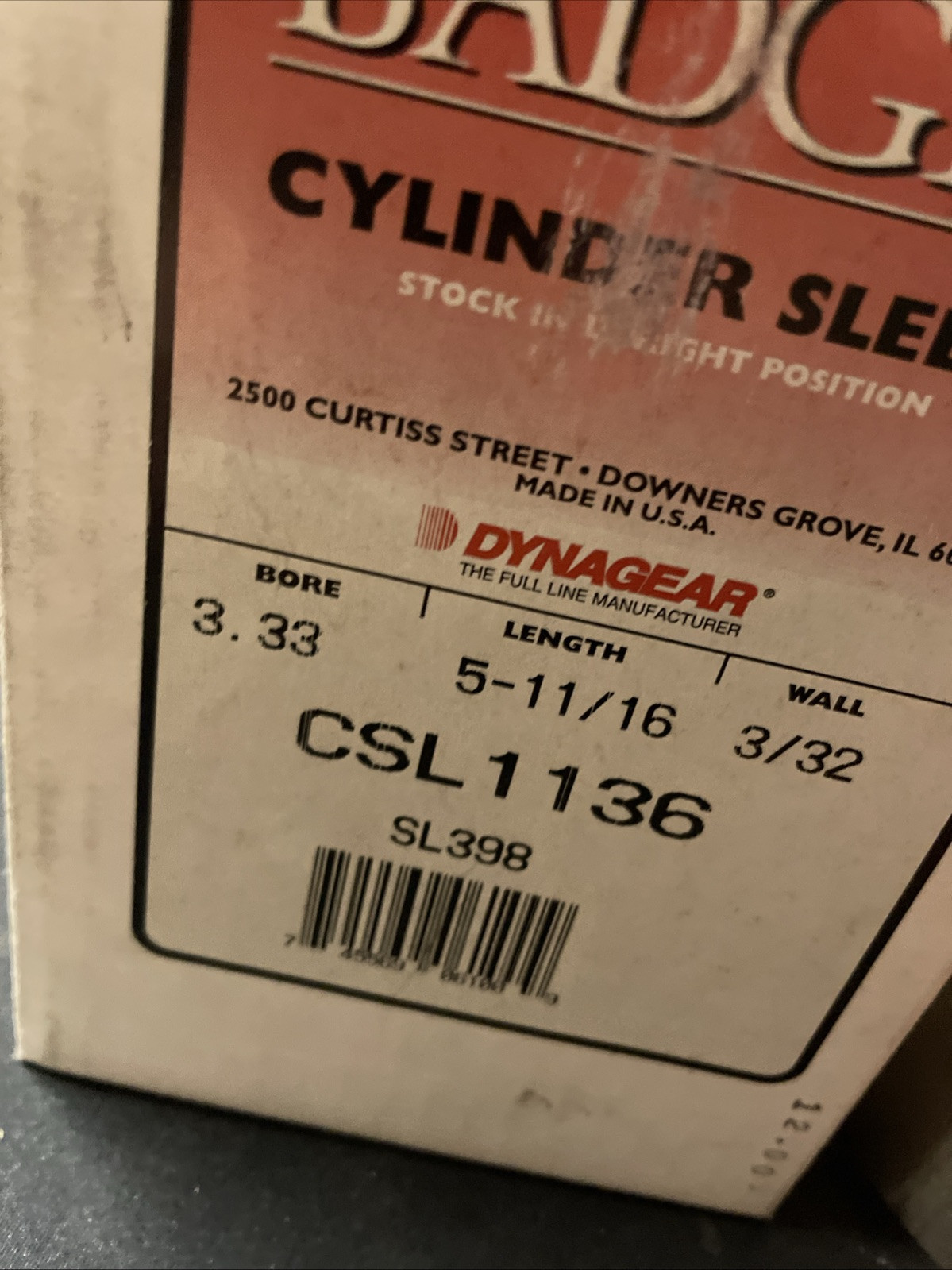 Badger CSL1136 Stock Replacement Engine Cylinder Liner - Image 4