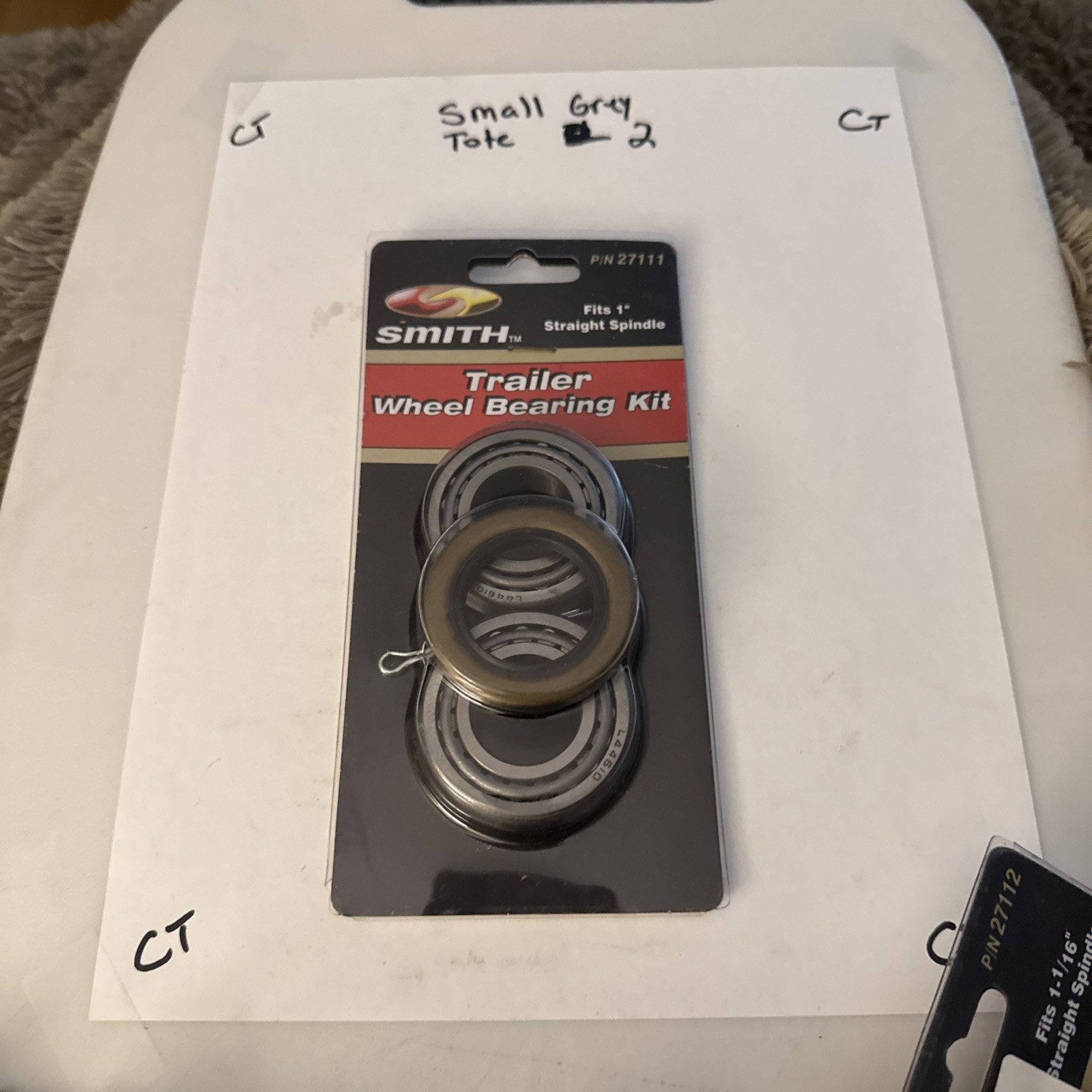 C.E. SMITH Trailer Wheel Bearing Kit Fits 1” Straight Spindle P/N 27111 New