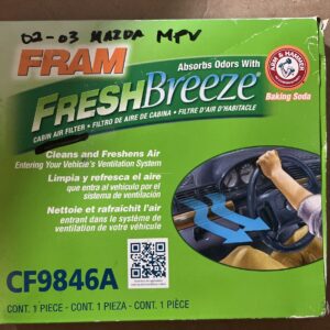 Cabin Air Filter. Fram CF9846A. Fresh Breeze. AC Heating Vent Toyota Mazda