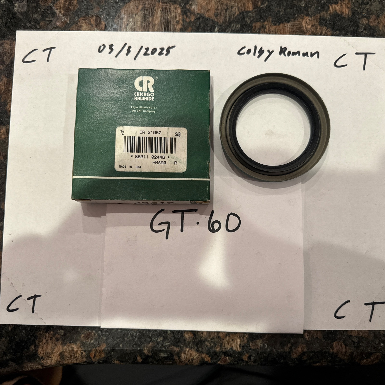 Chicago Rawhide Oil Seal 21952 - Image 3