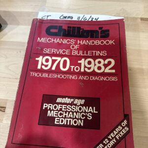 Chilton Mechanica Handbook of Service Bulletins 1970-1982 Diagnosis 7282 JWIO