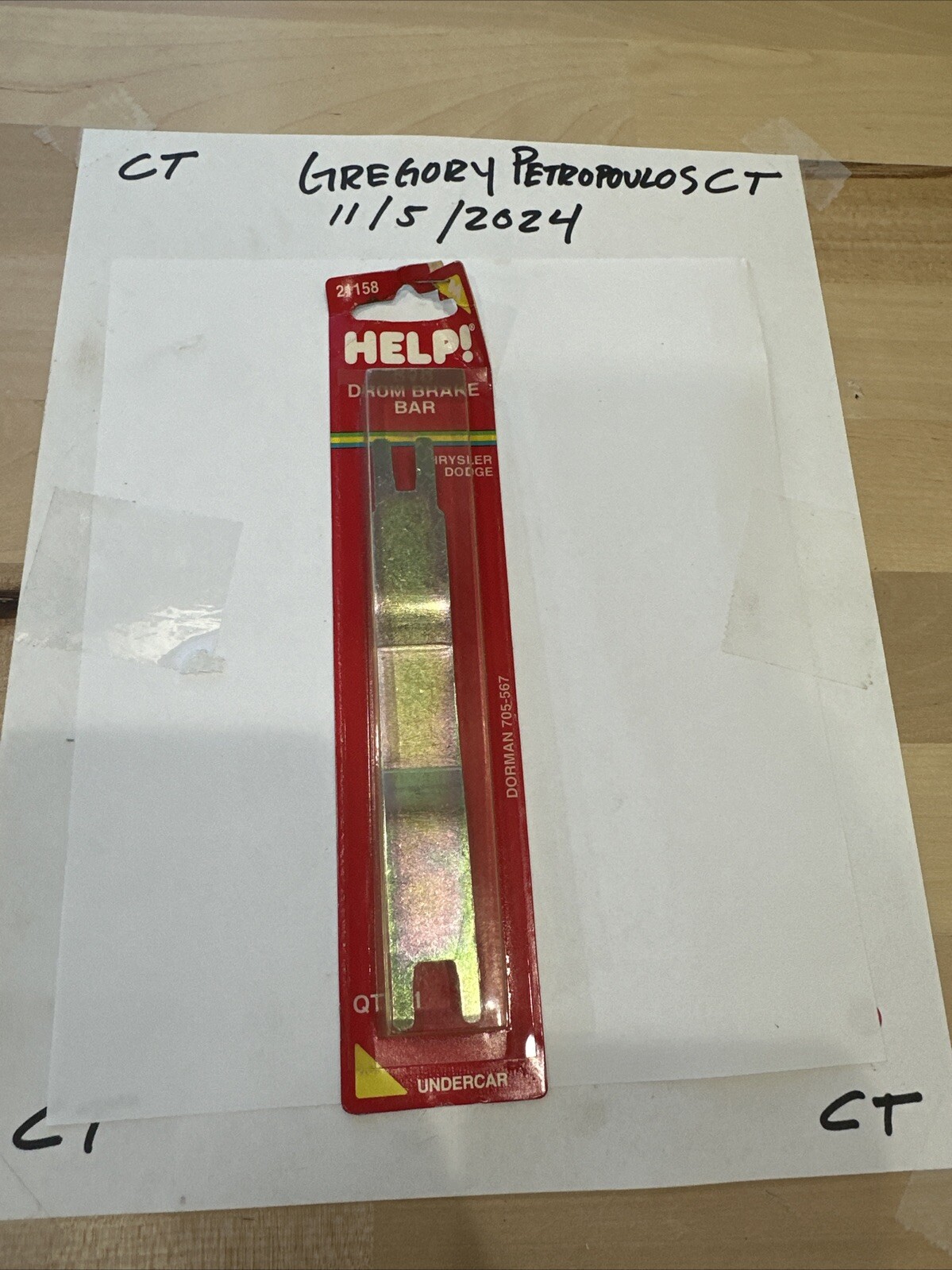 Chrysler Drum Brake Bar 21156 - New HELP!