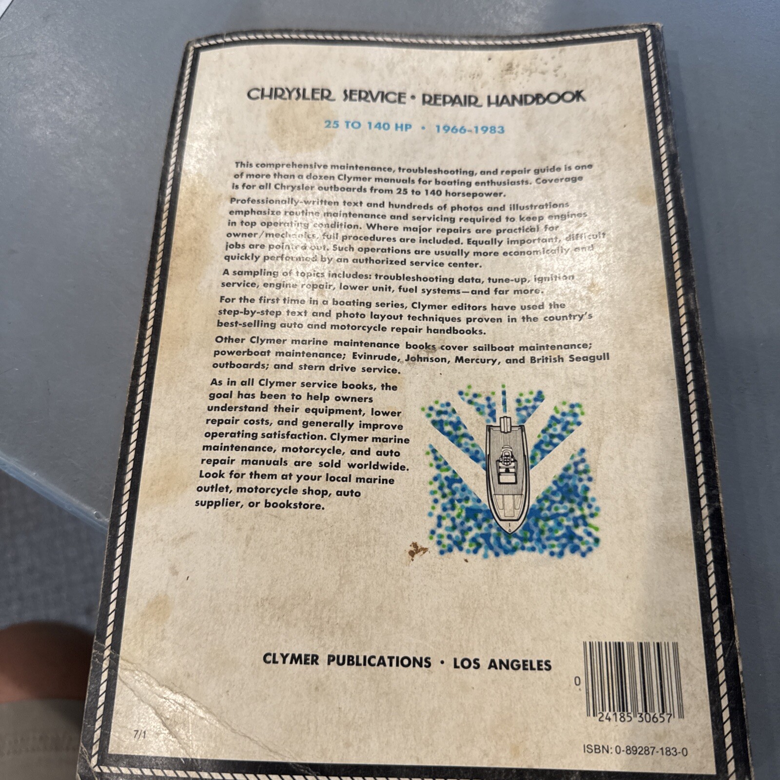 Chrysler Marine Outboard Service Repair Handbook 25 to 140 HP 1966-1982 Clymer - Image 3