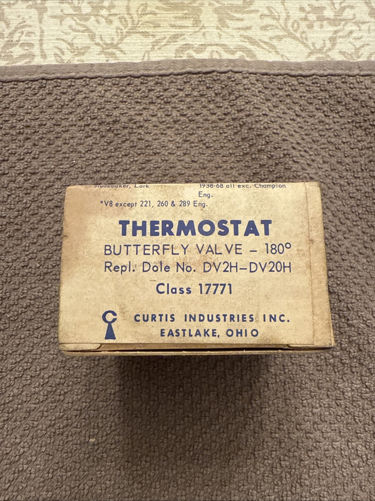 Curtis Butterfl Thermostat 17771 Dv2h-dv20h 189 Degrees