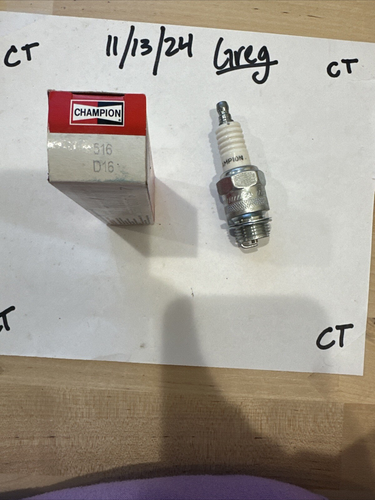 D16 Champion brand spark plug 516