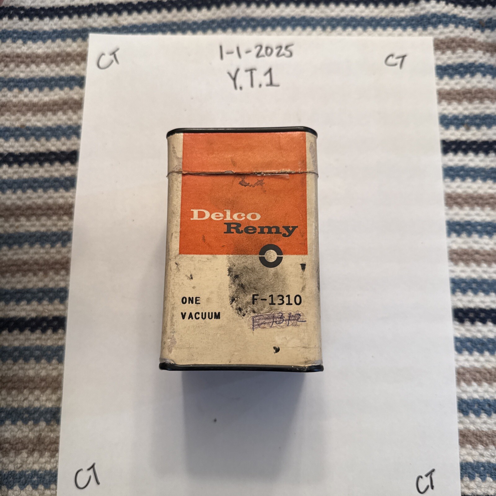 DELCO REMY F-1310 NOS DISTRIBUTOR VACUUM ADVANCE CHAMBER ORIG BOX