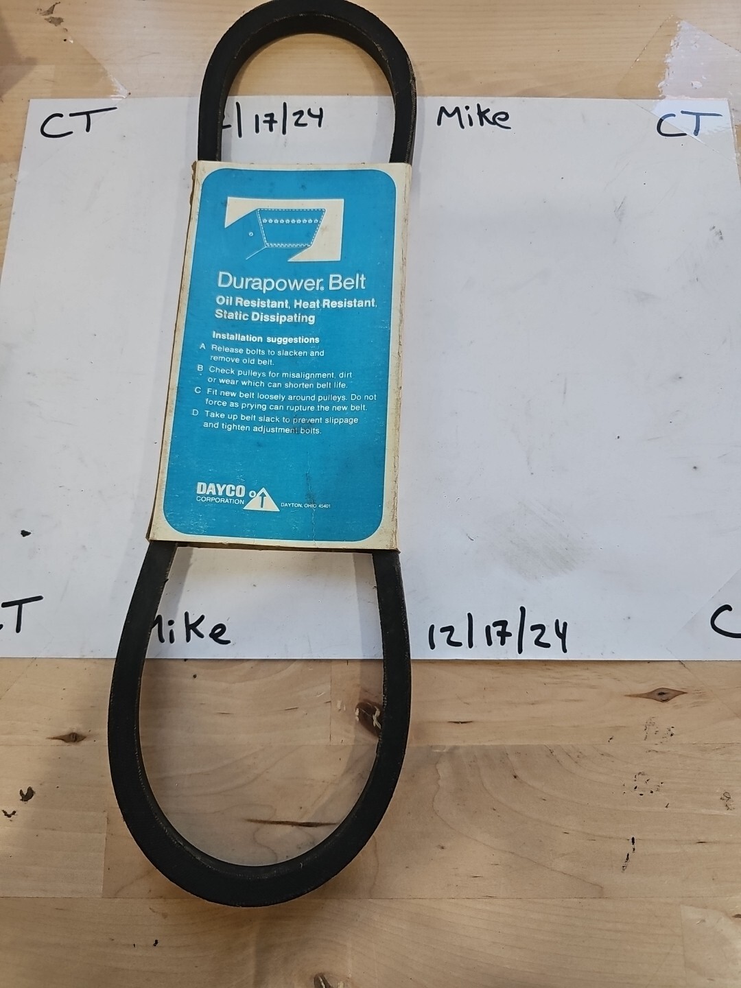 Dayco 4L290 V-Belt NOS 29"x1/2" - Image 3