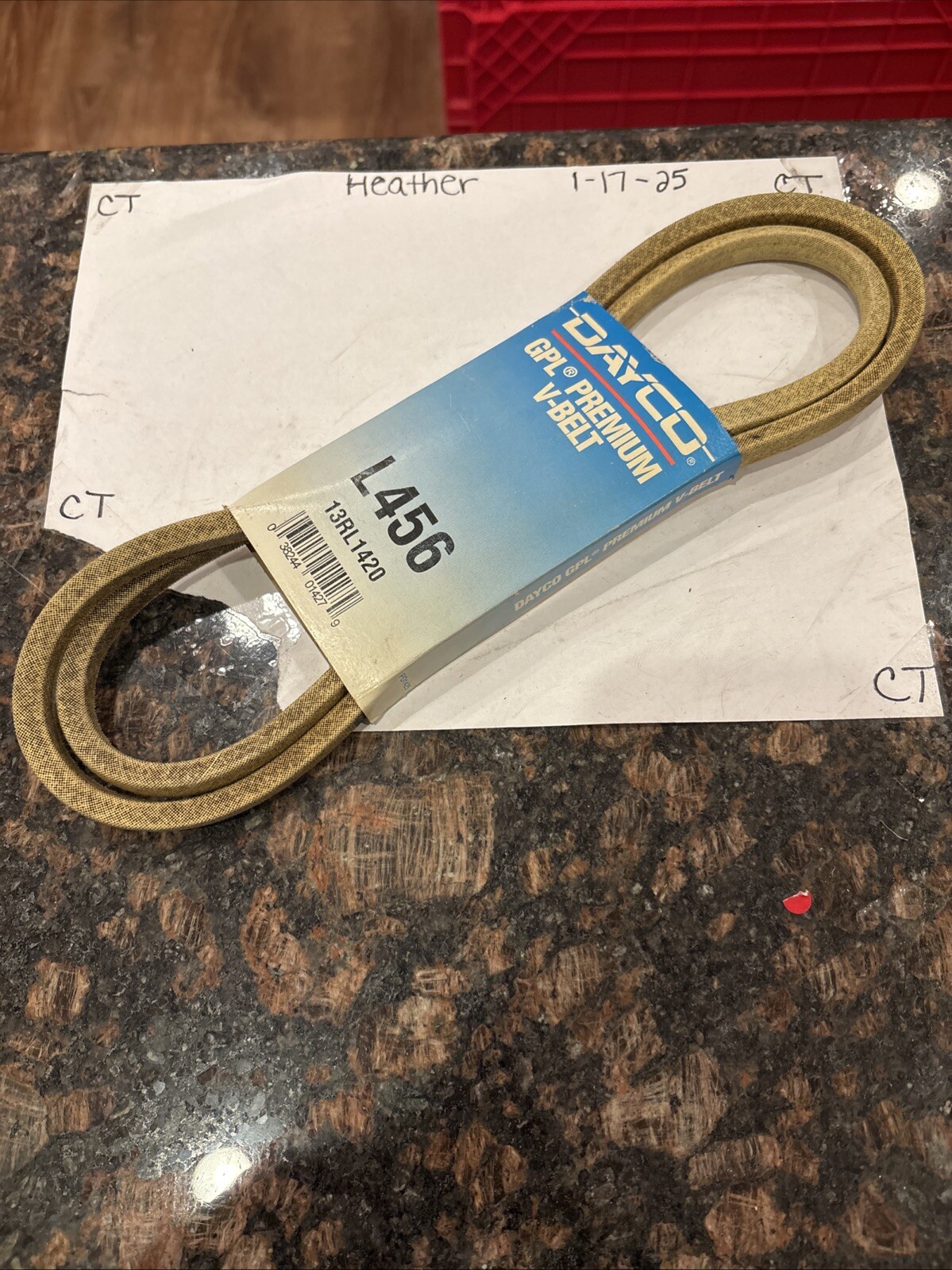 Dayco L456 Power Equipment Accessory Drive Belt - 13RL1420