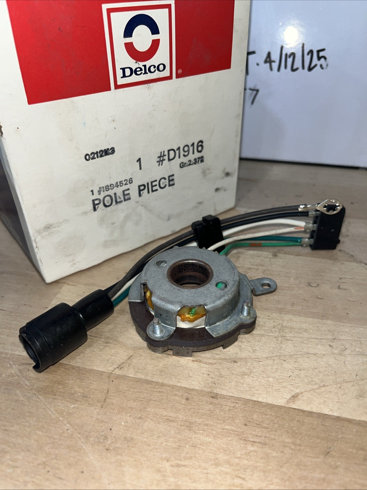 Delco D1916 Remy Ignition Pickup Coil 1894526 Pole Piece Assy NOS - Image 3