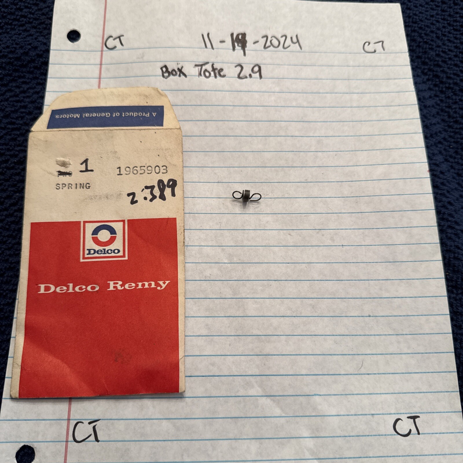 Delco Remy Spring Nos OEM Genuine GM
