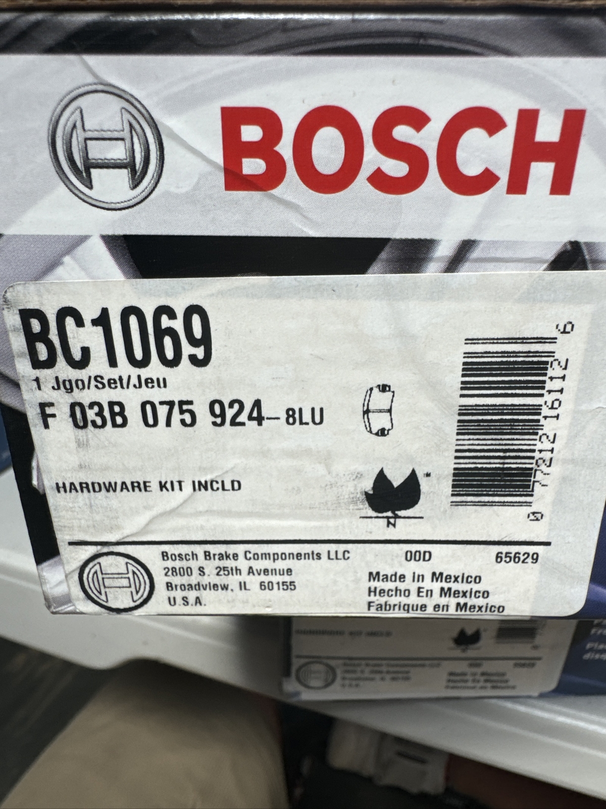 Disc Brake Pad Set-4WD Bosch BC1069