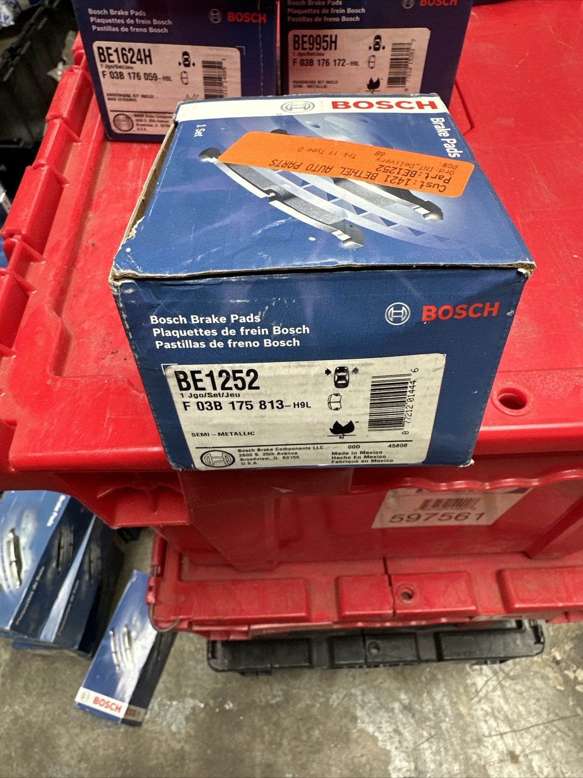 Disc Brake Pad Set-Blue Brake Pads Front Bosch BE1252 - Image 3