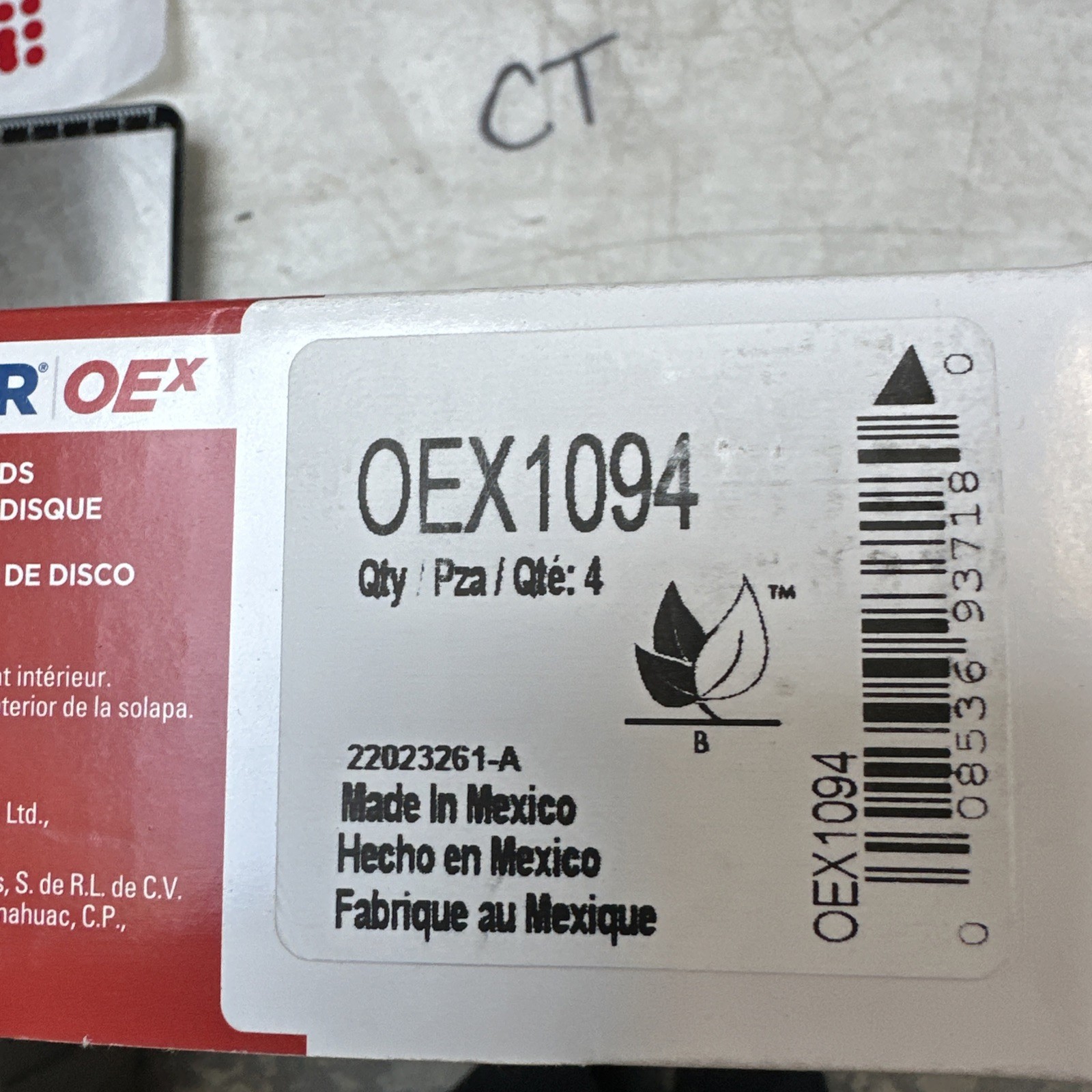 Disc Brake Pad Set-OEX Disc Brake Pad Wagner OEX1094 - Image 3