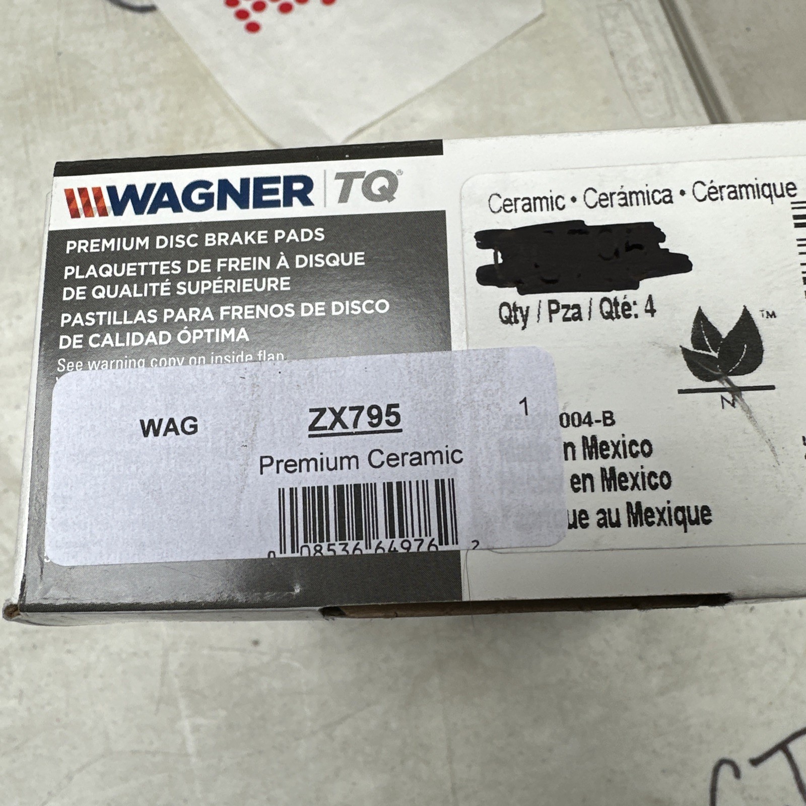 Disc Brake Pad Set-QuickStop Disc Brake Pad Wagner ZX795 - Image 3