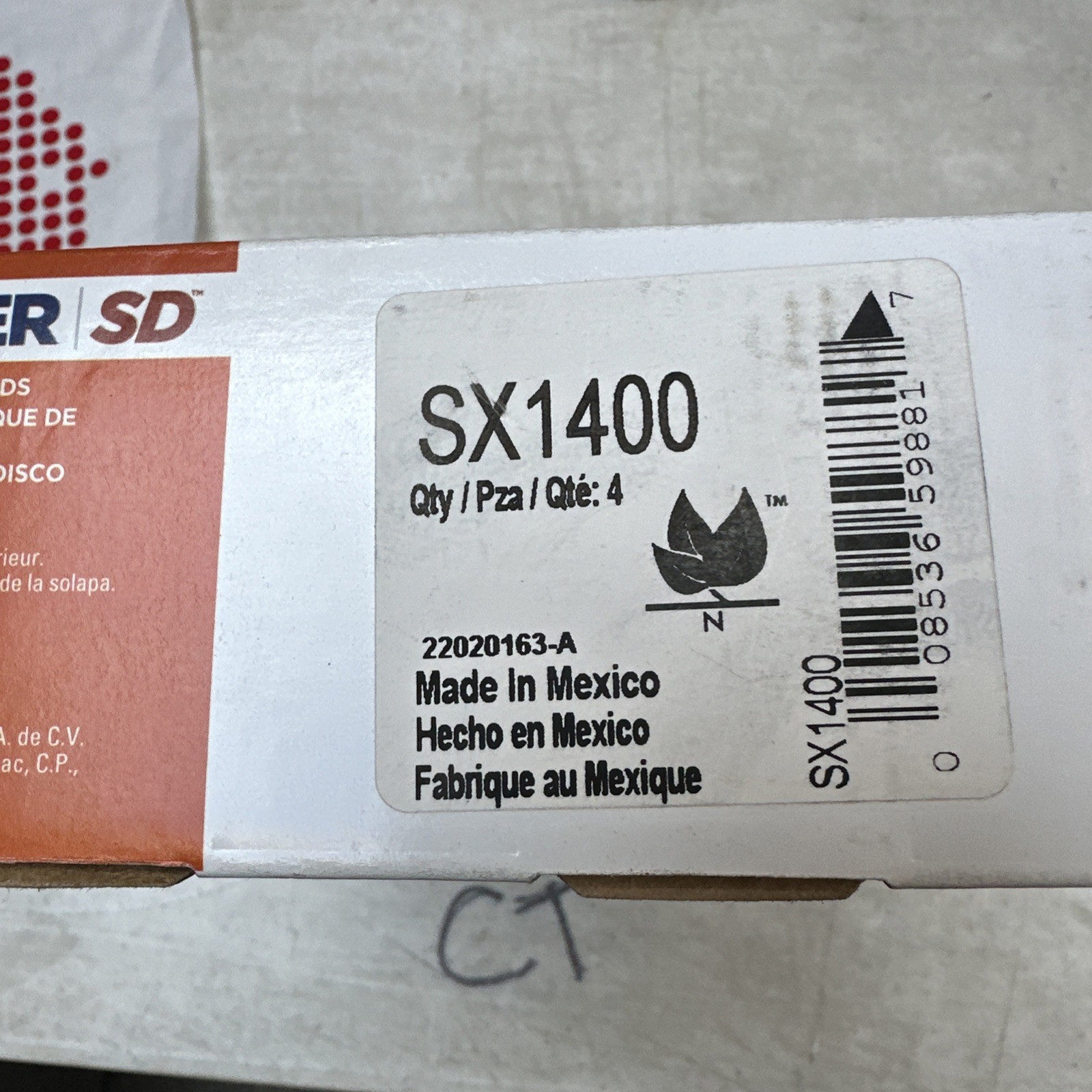 Disc Brake Pad Set-SevereDuty Disc Brake Pad Wagner SX1400 - Image 3