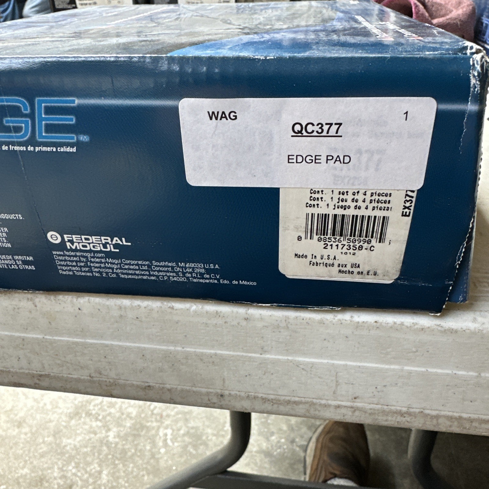 Disc Brake Pad Set-ThermoQuiet Disc Brake Pad Front Wagner QC377 - Image 3