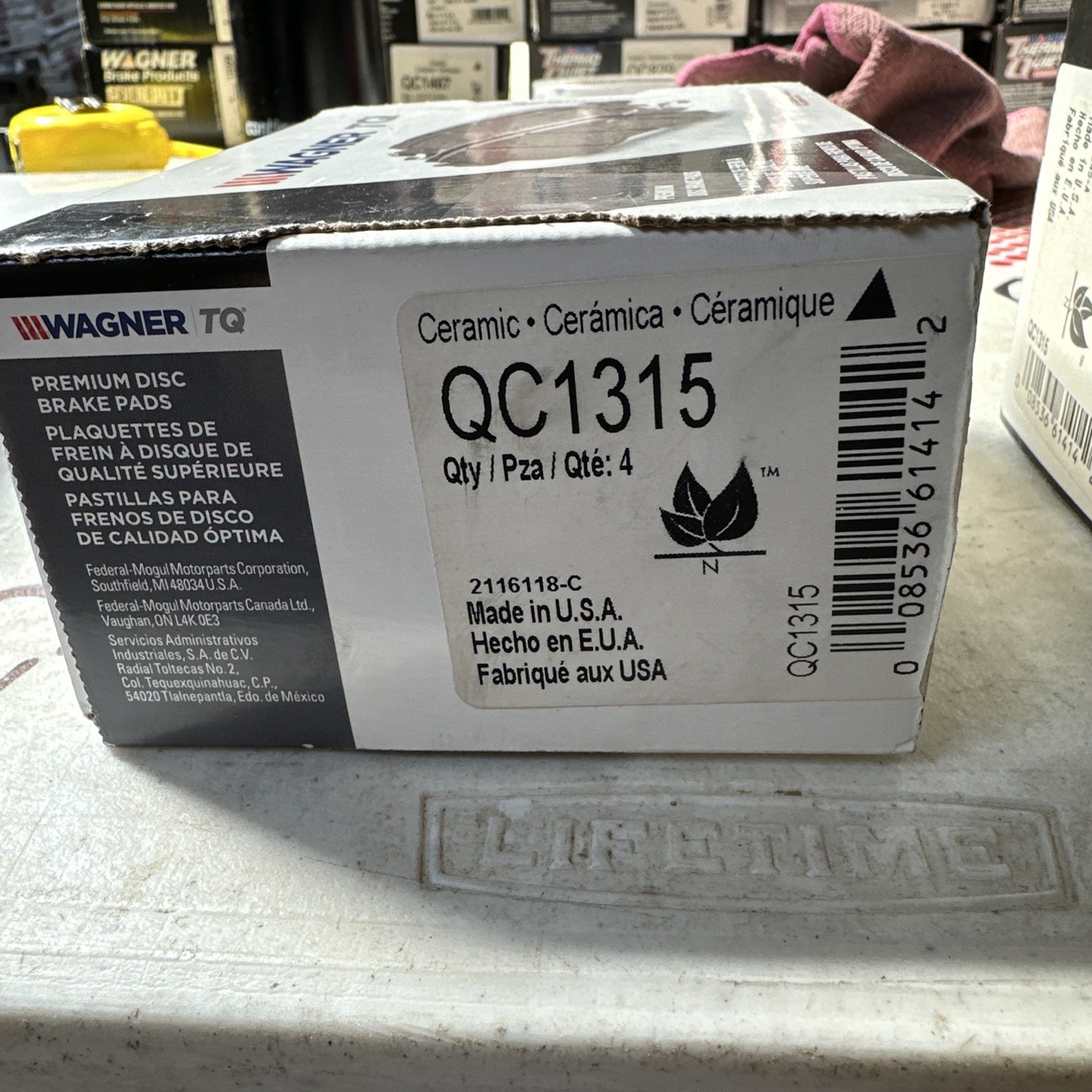 Disc Brake Pad Set-ThermoQuiet Disc Brake Pad Rear Wagner QC1315 - Image 3