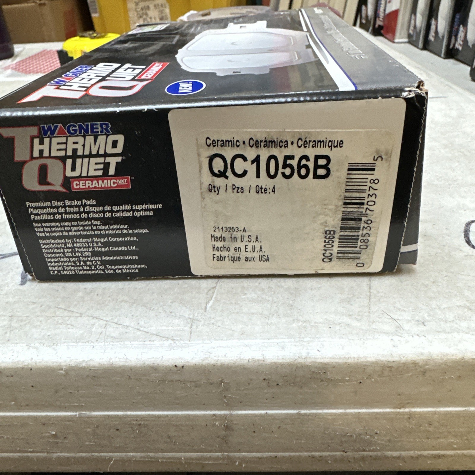 Disc Brake Pad Set-ThermoQuiet Disc Brake Pad Wagner QC1056B - Image 3